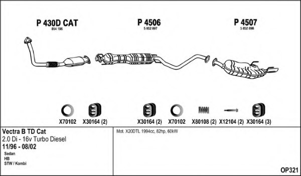 FENNO OP321 Exhaust System